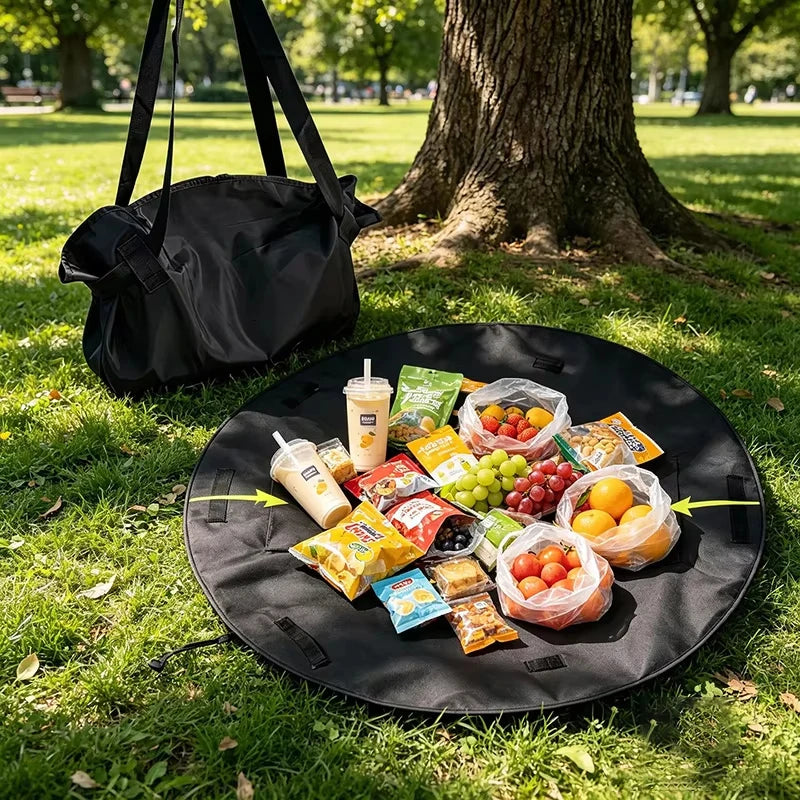 Multifunctional Large Capacity Foldable Travel Organizer Bag - Durable Lightweight & Waterproof Tote/Duffel Includes Picnic Mat GODSIGN