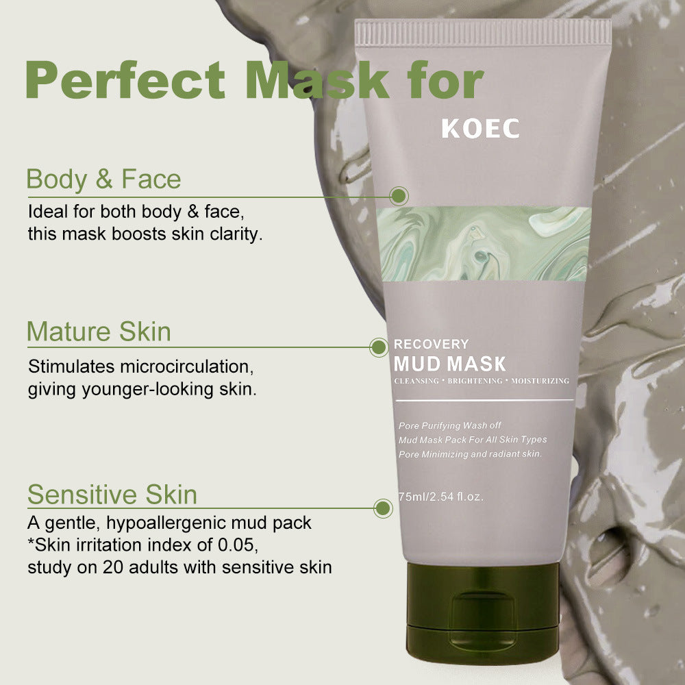 Volcanic Mud Facial Mask with Brush