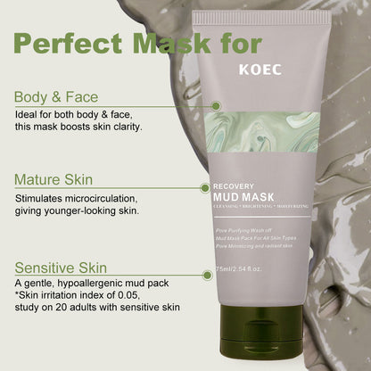 Volcanic Mud Facial Mask with Brush