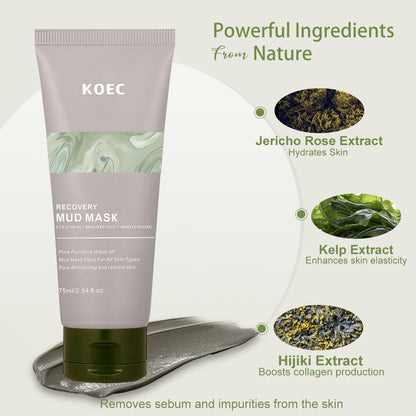 Volcanic Mud Facial Mask with Brush
