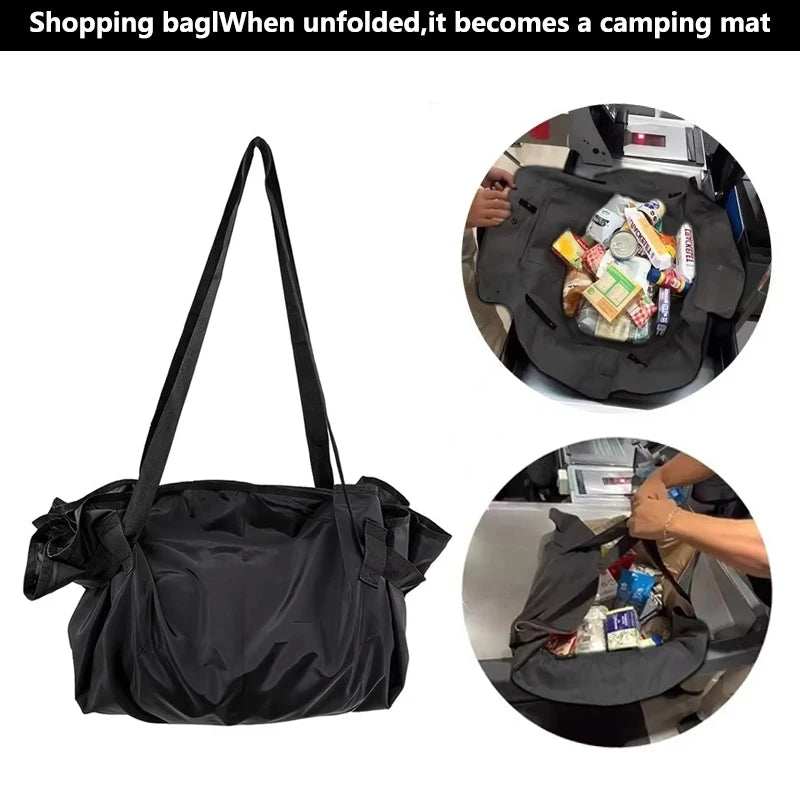 Multifunctional Large Capacity Foldable Travel Organizer Bag - Durable Lightweight & Waterproof Tote/Duffel Includes Picnic Mat GODSIGN