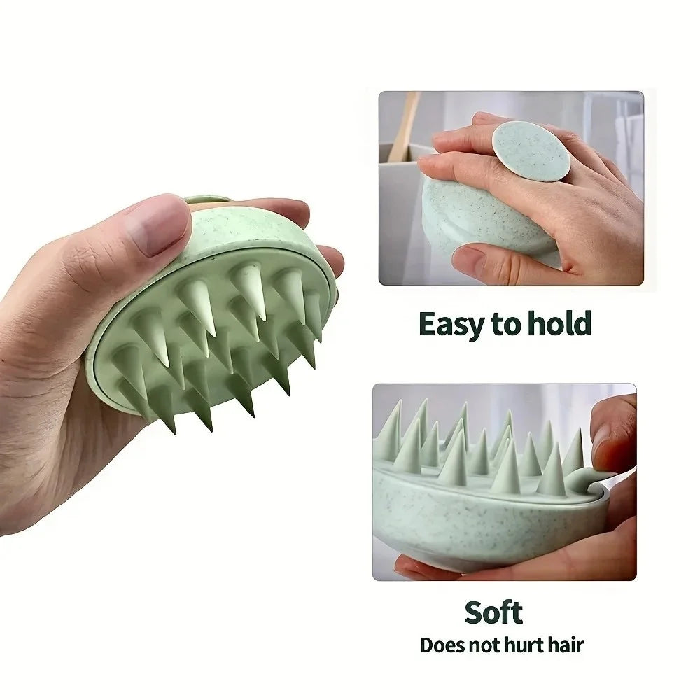 1PC Silicone Shampoo Brush Body Massage Brush Bath Shower Brush Salon Hairdressing Tool Scalp Spa Massage Comb Hair Washing Comb GODSIGN