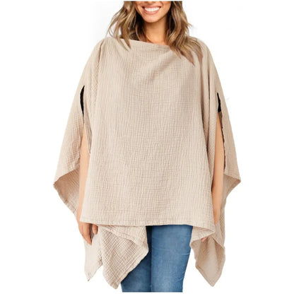 Solid Color Maternal Nursing Covers Comfortable Soft Breastfeeding Blanket Stroller Blanket 2 in 1 Feeding Clothes GODSIGN