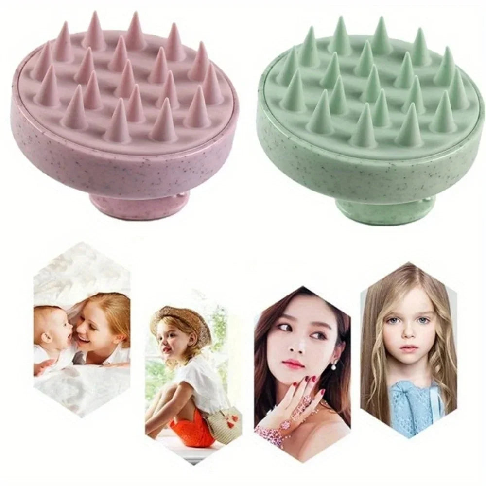 1PC Silicone Shampoo Brush Body Massage Brush Bath Shower Brush Salon Hairdressing Tool Scalp Spa Massage Comb Hair Washing Comb GODSIGN