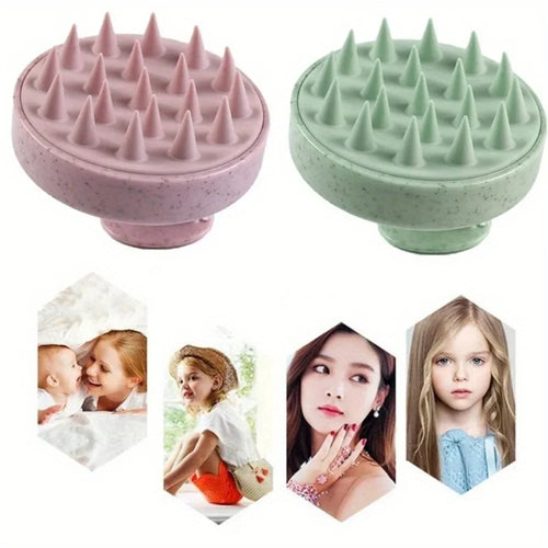 1PC Silicone Shampoo Brush Body Massage Brush Bath Shower Brush Salon Hairdressing Tool Scalp Spa Massage Comb Hair Washing Comb GODSIGN