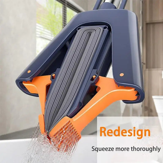 PVA Sponge Roller Mop Squeeze Self-Draining Mop With Adjustable Handle No-Wash Lazy Mop Reusable Sponge Home Floor Cleaning Tool GODSIGN