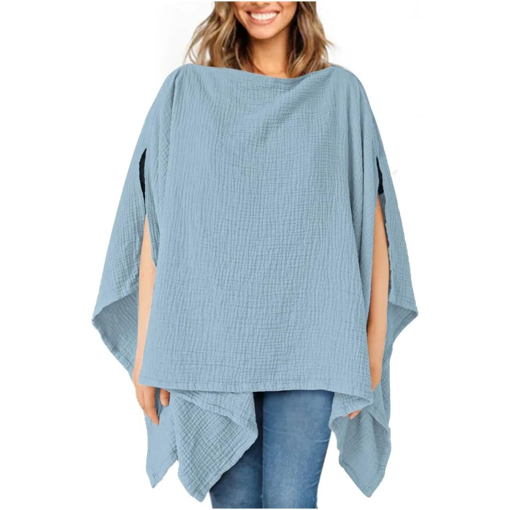 Solid Color Maternal Nursing Covers Comfortable Soft Breastfeeding Blanket Stroller Blanket 2 in 1 Feeding Clothes GODSIGN
