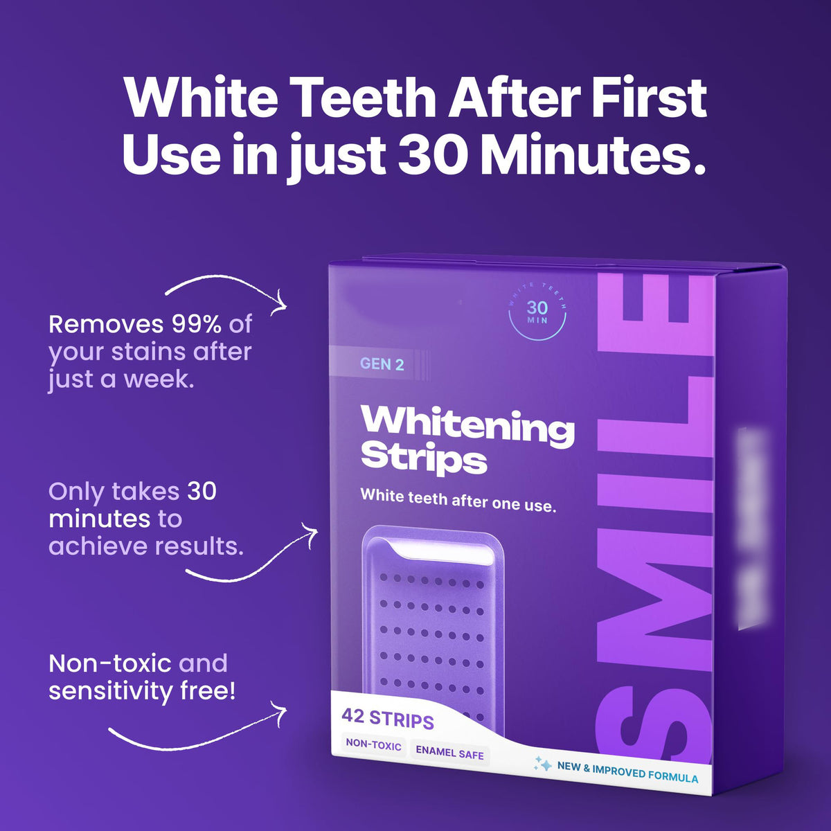 Purple Teeth Whitening Strips