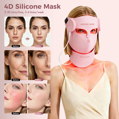 Soft Portable Led Facial Mask 8 Color LED Red Light Therapy for Acne Treatment Skin Rejuvenation Skin Care Face Mask GODSIGN