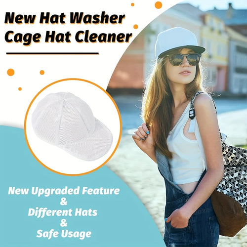 Washing machine cap cleaning cage, cap washer with mesh bag, baseball cap cleaning cap ,suitable for cleaning various hats GODSIGN