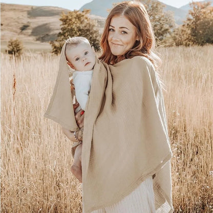 Solid Color Maternal Nursing Covers Comfortable Soft Breastfeeding Blanket Stroller Blanket 2 in 1 Feeding Clothes GODSIGN