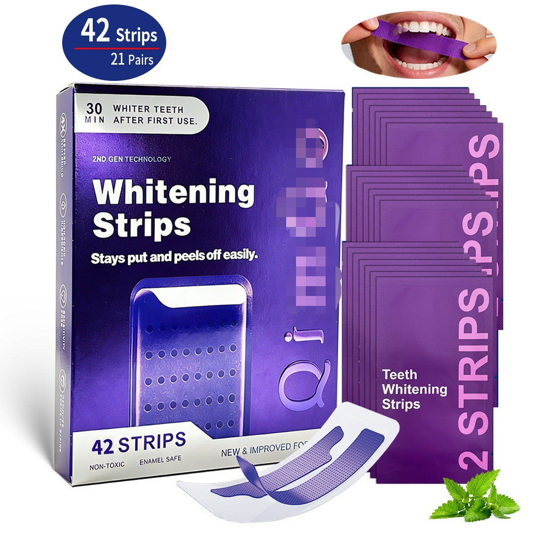 Purple Teeth Whitening Strips