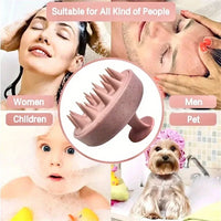 1PC Silicone Shampoo Brush Body Massage Brush Bath Shower Brush Salon Hairdressing Tool Scalp Spa Massage Comb Hair Washing Comb GODSIGN