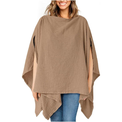 Solid Color Maternal Nursing Covers Comfortable Soft Breastfeeding Blanket Stroller Blanket 2 in 1 Feeding Clothes GODSIGN