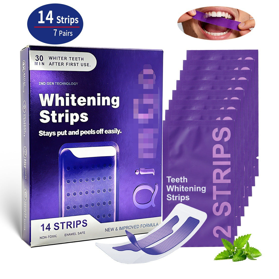 Purple Teeth Whitening Strips