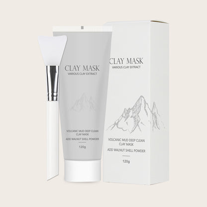 Volcanic Mud Facial Mask with Brush