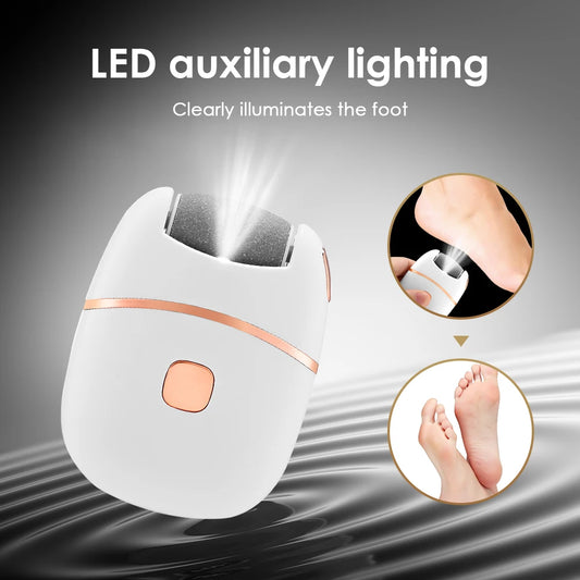 USB Rechargeable Electric Foot Grinder Thick Leather Polishing Dead Skin Remover Calluses Scrubber Foot Dry Cracked Feet Care GODSIGN