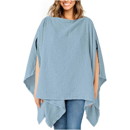 Solid Color Maternal Nursing Covers Comfortable Soft Breastfeeding Blanket Stroller Blanket 2 in 1 Feeding Clothes GODSIGN