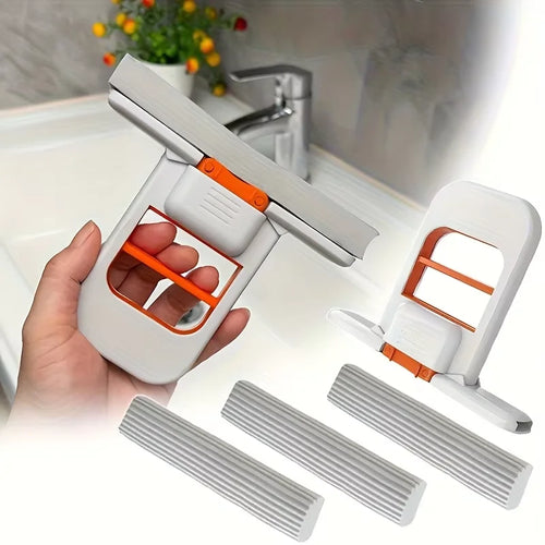 Multi-Functional Mini Mop | Retractable Wet/Dry Mop for Kitchen, Bathroom, Car | Durable Plastic | Compact & Home Cleaning Tool GODSIGN