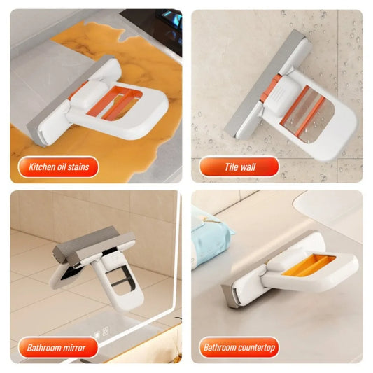 Multi-Functional Mini Mop | Retractable Wet/Dry Mop for Kitchen, Bathroom, Car | Durable Plastic | Compact & Home Cleaning Tool GODSIGN